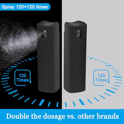 walrfid 2 Pack Screen Cleaner Spray and Wipe for Laptop Monitor and Car Screens, Phone Touchscreen Mist Cleaning Kit for Cellphone, Tablet, PC, Computer, LCD, MacBook, iPhone, iPad, Mac Pro - Black - color: Black, Black