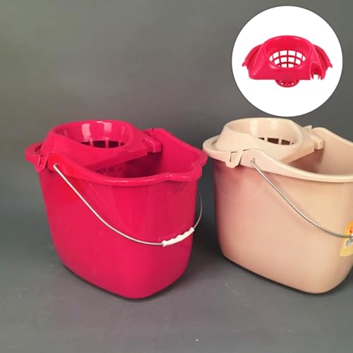 Ipetboom Mop Bucket Basket, 1pc Plastic Wringer Replacement Drain Basket for Mopping Cleaning Squeezing Drying Tool with Draining Holes Bucket Accessory, Red, 11.4x8.1x5.5in