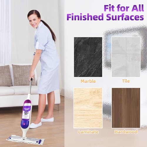 12 Pack Disposable Mop Pads for PowerMop Multi-Surface Floor Mop, Mopping Pad Refills for Floor Cleaning - size: 12*Purple