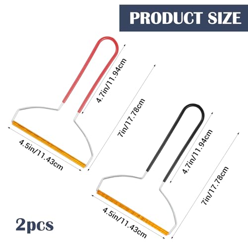 2 Pack Carpet Rake Scraper Gen Pet Hair Remover Tool Portable Reusable for Couch, Carpets, Cat Trees, Car Mats, Furniture, Clothes, Pet Houses, Dog & Cat Lint Shaver Cleaner Brush Fur Removal Tool