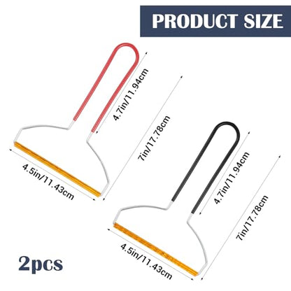 2 Pack Carpet Rake Scraper Gen Pet Hair Remover Tool Portable Reusable for Couch, Carpets, Cat Trees, Car Mats, Furniture, Clothes, Pet Houses, Dog & Cat Lint Shaver Cleaner Brush Fur Removal Tool