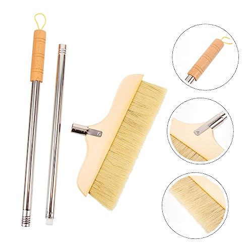 Wood Broom Long Handle Bristle Broom Soft Bristles Tile Surface Heavy Duty Cleaning Brush