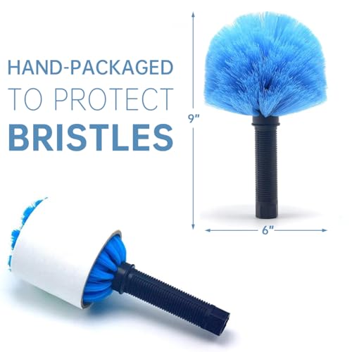 MAYKI Twist-On Cobweb Duster Head Brush 1Pcs, Fits Standard 3/4 inch Threaded Poles, Attachment Spider Web Duster Brush for Outdoor & Indoor Cleaning - size: Cobweb Dduster Head