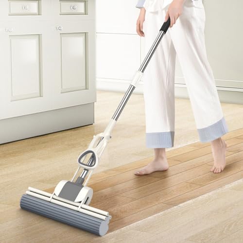 Roller Sponge Mop Lightweight Hand carecarefree Multifunctional Squeeze Roller Mop Home Cleaning Efficient Absorbent Design