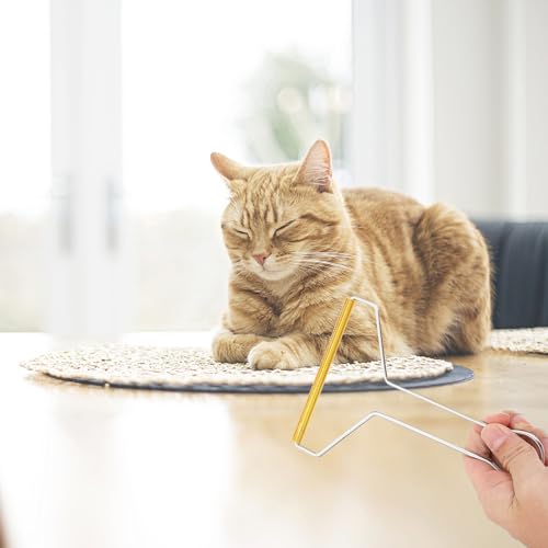 BETOOKY Pet Hair Remover Lint Shaver 2pcs Stainless Steel Manual Hairball Cleaner for Clothes Carpet Furniture Portable Pet Coat Cleaning Tool