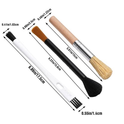 3PCS Coffee Grinder Cleaning Brush Set Espresso Machine Brush | Cleaner Tool ,Espresso Brushes Accessories ,Cleaner Barista Brushes ,Machine Cleaning ,for Barista Home Kitchen Bean Grain Co - color: Color 2