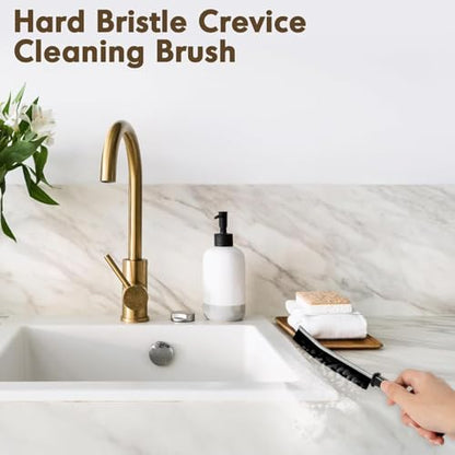 6P Crevice Cleaning Brush Hard Bristle Crevice Grout Cleaner Brush Thin Brush Gap Grout Cleaner for for Household Use, Bathroom, Kitchen