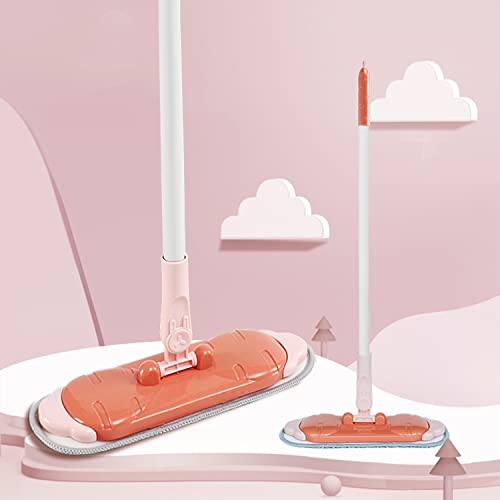 Midoneat Kids Cleaning Toy Set, Mini Child Broom, Mop and Dustpan, Little Housekeeping Helper Set ,Pretend Home Cleaning Play Set for Toddler Height 75-115cm ,6pcs (Pink) - color: Pink