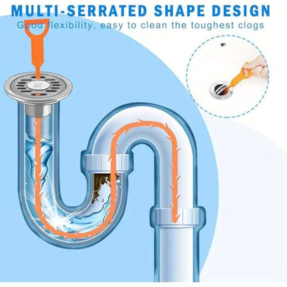 3Pack 25 Inch Drain Snake Set, Hair Clog Remover for Sink, Toilet & Sewer,Professional Drain Opener with Anti-Slip Grip, Bathroom & Kitchen Plumbing Tool - size: 3Pcs