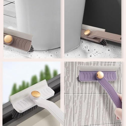 360° Rotating Gap Cleaning Brush - Multi-Purpose Hard Bristle Crevice Brush for Kitchen, Bathroom, Home, 9.45"x5.12"x1.97" (White) - color: White