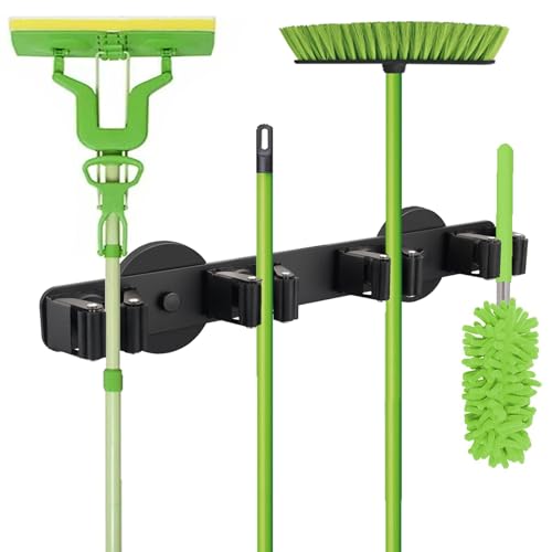Strong Magnetic Mop Broom Holder, Heavy Duty Magnetic Mop Hanger for Refrigerators, Magnet Wall Mount Broom Holder for Cleaning Tools, Anti-slip Storage Rack for Home Kitchen Workshop Laundry Garage - size: D66 Magnetic Mop Hanger
