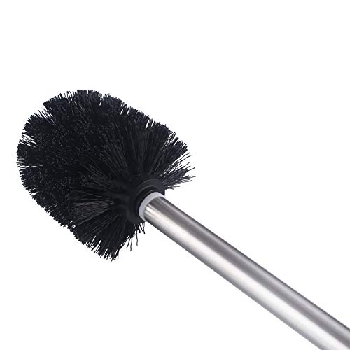 Angle Simple Toilet Brushes, Toilet Bowl Scrubber Brush Head 3 PCS with Cleaner Wand for Bathroom Restroom