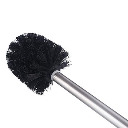 Angle Simple Toilet Brushes, Toilet Bowl Scrubber Brush Head 3 PCS with Cleaner Wand for Bathroom Restroom