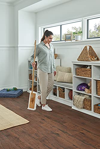 Harper Live.Love.Clean. Bamboo 2-in-1 Smooth Surface Wet/Dry Dust Mop with (2) Washable Pads for Cleaning Dust, Pet Hair & Fine Dry Dirt - style: Bamboo Wet/Dry Dust Mop