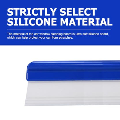2PCS 12.2 Inch Car Drying Squeegee Water Blade, Silicone T Bar Car Squeegee for Window Cleaning, Upgrade 3-Layer Sink Squeegees Water Blades for Auto Home Use (Blue)