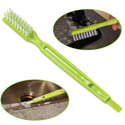 Living&Giving Grout Brush, (3 in 1) Grout Cleaner Brush, Tile Joint Scrub Brush with Handle, Stiff Cleaning Brush for All of The Household Such as Shower,Bathroom, Kitch, Seams, Floor Lines