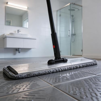 Flat Mop 24in, Heavy Duty Microfiber Wet Mop for Hardwood & Laminate & Tile | Deep clean for hardwood, tile & laminate. 24-inch mop head fits most homes. Includes 4 durable reusable pads & adj. handle. - color: 24 in Mop Set