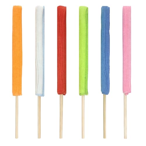 Microfiber Detail Duster Sticks,6 Pcs Mini Dusters for Cleaning,Mini Duster Crevice Cleaning Tool Car,Air Vent Cleaner Fan Cleaning Brush - style: 6 PCS