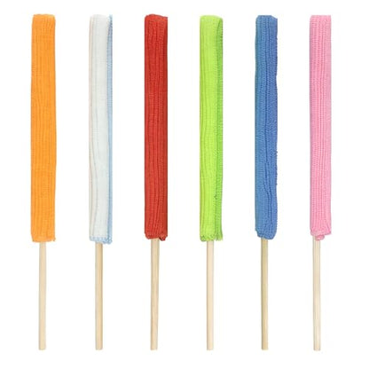 Microfiber Detail Duster Sticks,6 Pcs Mini Dusters for Cleaning,Mini Duster Crevice Cleaning Tool Car,Air Vent Cleaner Fan Cleaning Brush - style: 6 PCS