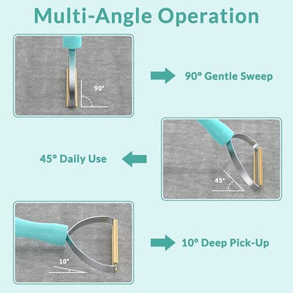 LINTPLUS Pet Hair Remover Carpet x2 & Lint Root Cleaner Pro Pet Hair Remover by LINTPLUS,Special Pet Hair Removal Tool Multi Fabric Edge and Carpet Rake for Couch, Pet Towers and Rugs - size: Pro*2