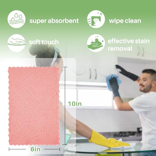 MAQIHAN Coral Velvet Dish Towels - 17PCS Super Absorbent Kitchen Towels Microfiber Washcloths Cleaning Rags, Washable Quick Drying Household Reusable Dish Cloths for Daily Kitchen Cleaning, Bathroom