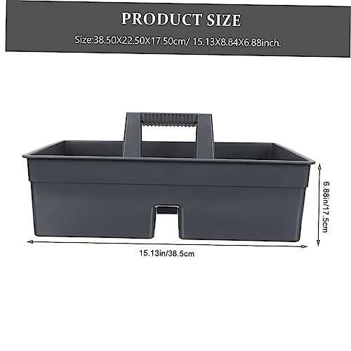 SOLUSTRE Thickened Portable Cleaning Basket Plastic Storage Organizer with Handle for Cleaning Supplies and Tools Versatile Tote for Home and Office Use