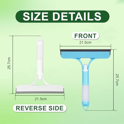 3 in 1 Window Cleaning Scraper, Window Squeegee with Sprayer, Window Cleaning Scraper for Windows, Walls, Car Windshields, Bathrooms, Kitchens, All-Purpose Window Cleaner Tool (White) - color: Std-white