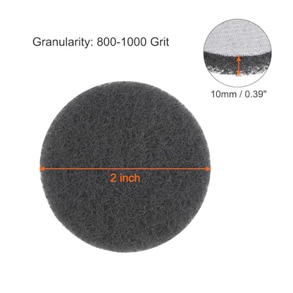 HARFINGTON 8pcs Drill Power Brush 2 inch Tile Scrubber Scouring Pads 800-1000 Grit for Bathroom Kitchen Household Cleaning - color: Grey, size: 800-1000 Grit