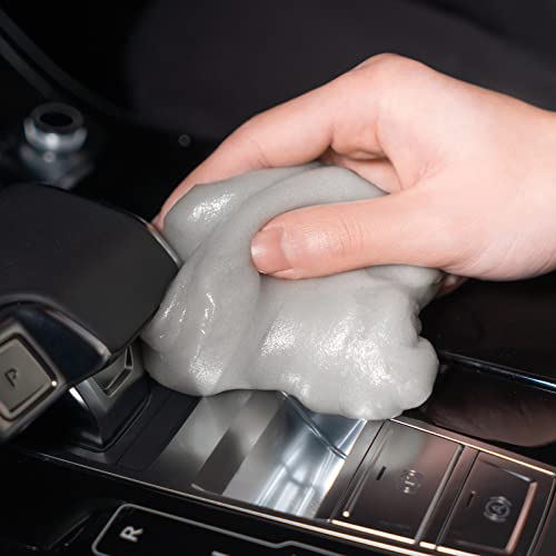 CLICK CLEAN Cleaning Gel for Car, 7oz Car Detailing Tools, Cleaning Putty Gel, Car Interior Cleaner Universal Dust Cleaner for Keyboard, Laptop, Air Vents - color: Gray
