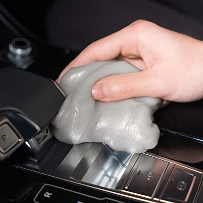CLICK CLEAN Cleaning Gel for Car, 7oz Car Detailing Tools, Cleaning Putty Gel, Car Interior Cleaner Universal Dust Cleaner for Keyboard, Laptop, Air Vents - color: Gray