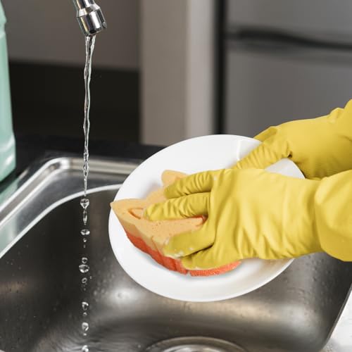 6 Pack Cute Cat Dish Sponge, Dual-Sided Cleaning Reusable Scrubbing Sponges for Dishes, Cat Kitchen Accessories Dishwashing Sponge Scrubbers Kitchen Things Car Wash Sponges Non Scratch - color: 6 Pcs Cat
