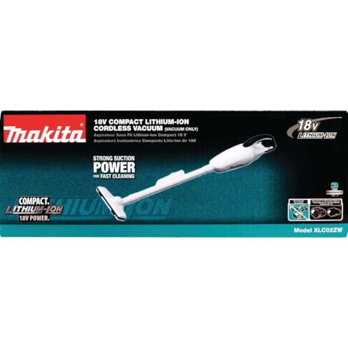 Makita XLC02ZW 18V LXT Lithium-Ion Compact Cordless Vacuum, Tool Only, White - style: Bare Tool
