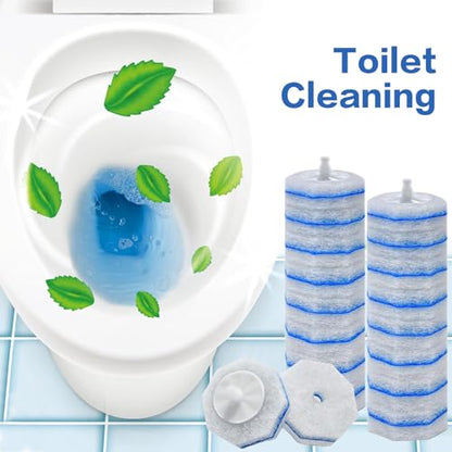 2X Cleaning Power Upgrade Formula Toilet Bowl Refills, Fits for Clorox, 50 Count Disposable Toilet Bowl Refills - No Falling Apart, Fits Most Brand Brushes for Bathroom Cleaning - size: 1 Count (Pack of 50)