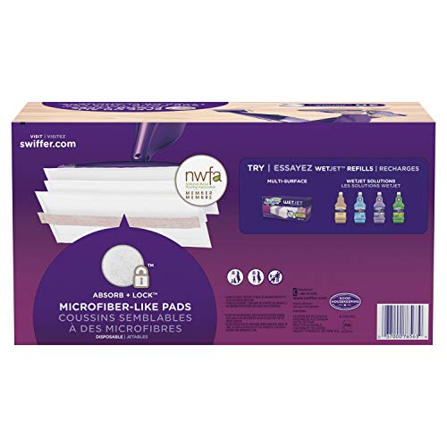 Swiffer WetJet Mops for Floor Cleaning, Hardwood Floor Cleaner Spray Mop Pad Refill, 20 Count (Pack of 4) - size: 20 Count (Pack of 4)