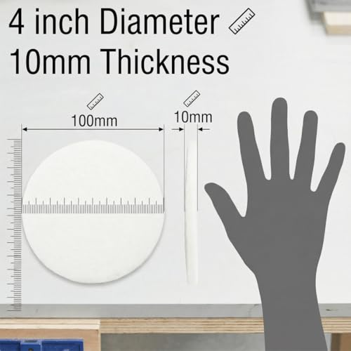 4 Inch 1200 Grit Drill Brush Scrubber Scouring Pads, 5 Pcs Hook & Loop Power Scrubber Scour for Rotary Tools, Random Orbital Sander (White) - style: White - 1200#