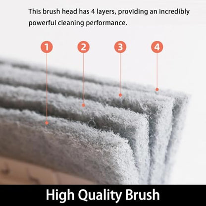 Magic Window Track Cleaner, 2024 Upgraded Window Groove Cleaning Brush, Window Cleaning Tools Set with 2 Replacement for Window lides Gaps Tile Lines Shutter Car Vents (Grey) - color: Gray