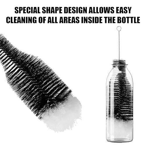 Bottle Brush for Sodastream Bottle, Soda Bottle Cleaning Brush with Gentle & Anti-Scratch Bristles Bottle Cleaner Bottle Washing Brush for Soda Bottles