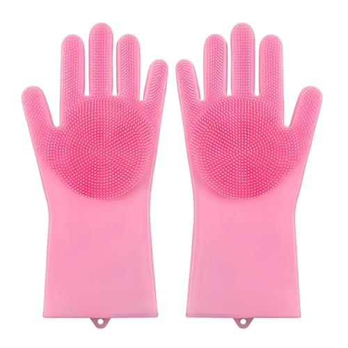 Silicone Dishwashing Gloves, Reusable Kitchen Gloves for Washing Dishes, Cleaning Brush for Kitchen Tasks, Hand Skin Protection