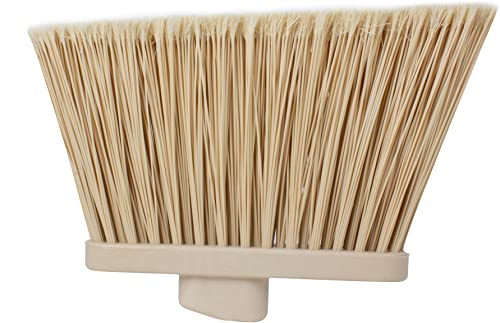 SPARTA Plastic Broom Head, Angled, Flagged for Small Debris Indoor, Outdoor, Home, Restaurant, Lobby, Office, 12 Inches, Tan - color: Tan