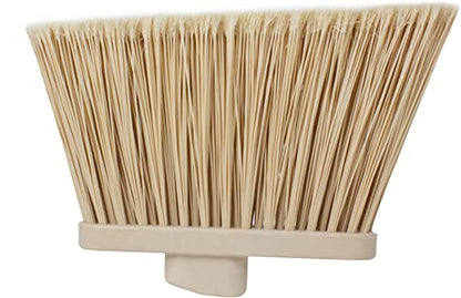 SPARTA Plastic Broom Head, Angled, Flagged for Small Debris Indoor, Outdoor, Home, Restaurant, Lobby, Office, 12 Inches, Tan - color: Tan