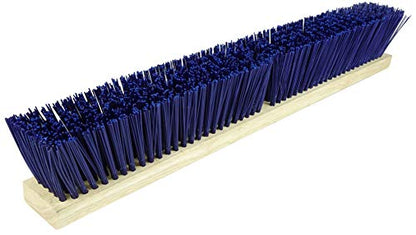 Weiler 44590 24" Block Size, Hardwood Block, Stiff Blue Polypropylene Fill, Contractor Coarse Sweeping Broom - style: Stiff Blue Polypropylene