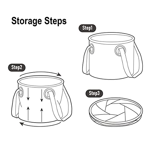 Naturehike Multifunctional Collapsible Water Basin, Folding Tub, Portable Bin, Lightweight Foldable Bucket with Handles for Camping, Dish Washing, Laundry, Fishing, Hiking - color: Coffee