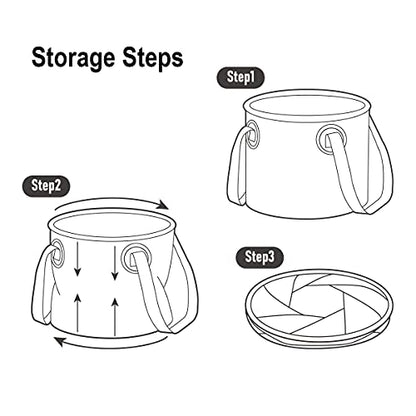 Naturehike Multifunctional Collapsible Water Basin, Folding Tub, Portable Bin, Lightweight Foldable Bucket with Handles for Camping, Dish Washing, Laundry, Fishing, Hiking - color: Coffee