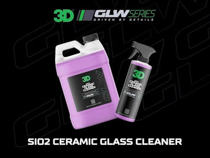 3D SiO2 Ceramic Glass Cleaner 1 Gallon – Hydrophobic Car Glass Cleaner with Rain Repellency – Optical-Grade Clarity, Streak-Free Shine & Ceramic Protection – Auto Detailing Spray – Made in USA - size: 128 Fl Oz (Pack of 1)