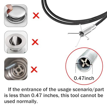 33 Inch Drain Snake Hair Drain Clog Remover, Flexible Grabber Claw Pick Up Reacher Tool - Gutter Cleaning Tools for Home Sink, Bathroom Tub,Drain, Toilet, Tight Spaces - style: 33 IN