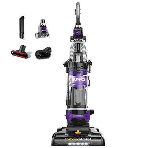 Eureka Powerful Lightweight Upright Vacuum Carpet and Floor, PowerSpeed NEU202 with Automatic Cord Rewind, Purple - color: Purple, size: PowerSpeed NEU202 with Automatic Cord Rewind