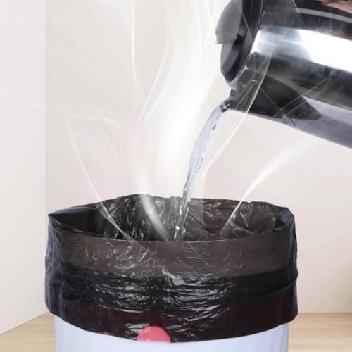 100PCS/ Roll Black Thickened Large Capacity Waste Bag Leak-Proof Tear-resistant Household Drawstring Trash Bags, 45 * 45cm