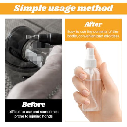 10 Pcs Spray Bottle Top, Nozzle Sprayer Tops Replacement, Plastic Pump Sprayer Pump for Essential Oil, Cleaning Solutions, Home cleaning, 24/410 Cap Size(COLOR:Black + White)