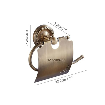 Antique Bronze Toilet Paper Holder for Bathroom Toilet Paper Roll Holder withlid Wall Mounted - color: Toilet Paper Holder Withlid