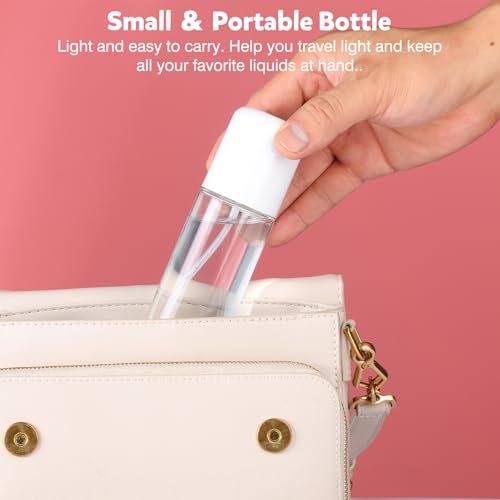 Bynccea Small Spray Bottle Travel Size 3.4oz/100ml Plastic Mini Bottle Set - Fine Mist Mini Empty Spray Bottles - Refillable Spray Bottles for Cleaning Solutions, Perfume, Liquid Cosmetics - color: Blue&Green&Clear